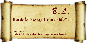 Benkóczky Leonidász névjegykártya